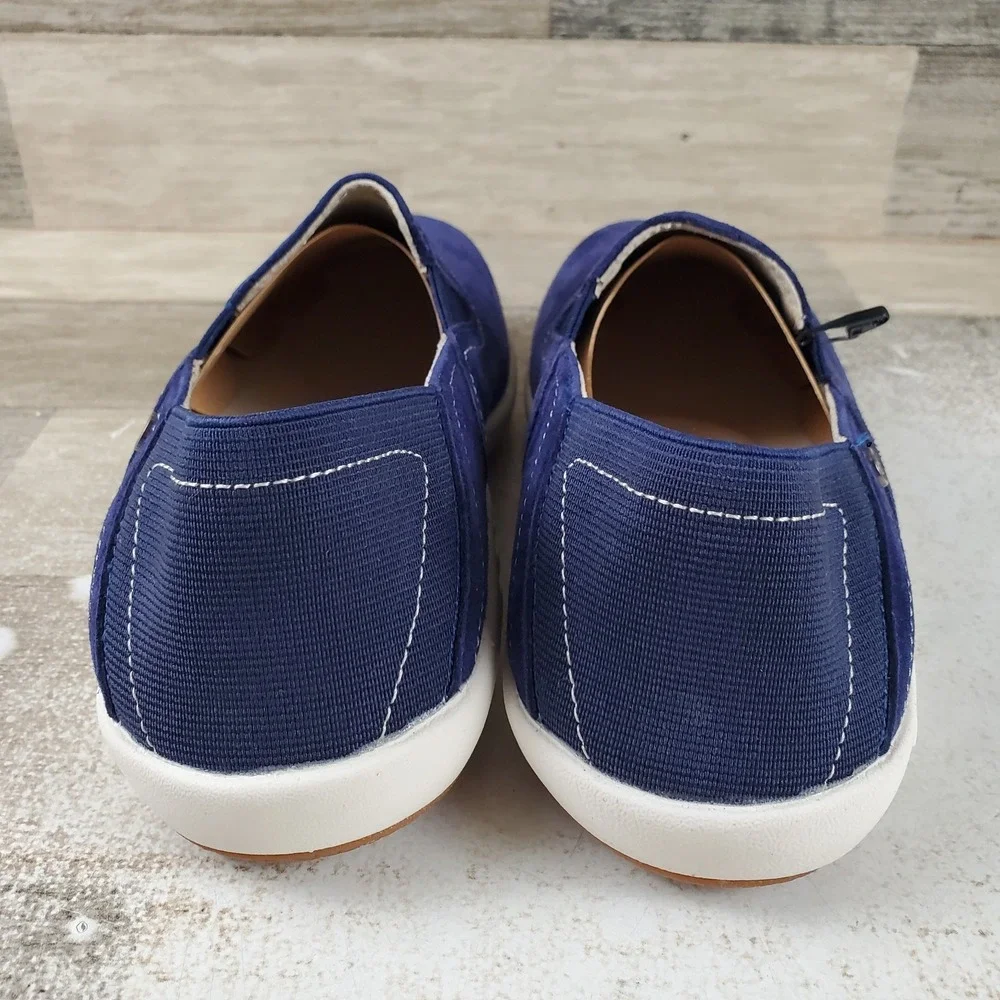 Spenco Siesta Convertible Womens Shoes Sz 6 Patriot Blue Suede Slip On Sneakers